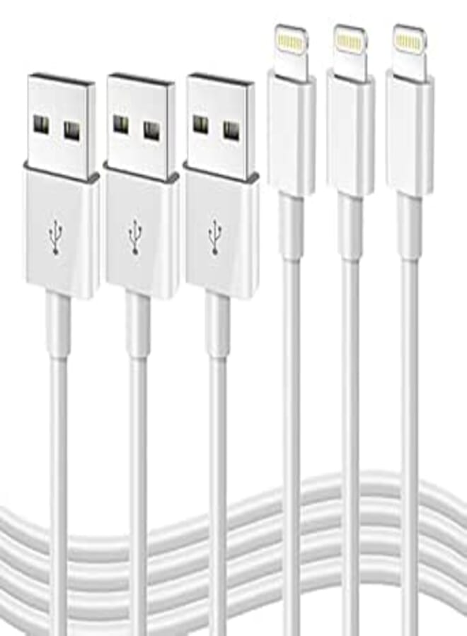 DFLASHS iPhone Fast Charging Cable [Apple MFi Certified] 3-Pack 3FT Lightning to USB Cable iPhone Charger Cord Compatible with iPhone 14 13 12 11 Pro Max XR XS X 8 7 6 Plus SE iPad and More 3FT